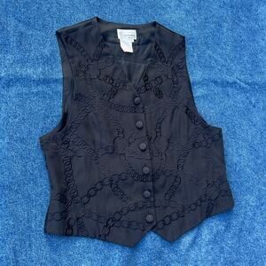 90s Chancelle chain link embroidered vest